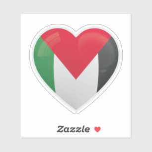 Pegatina Bandera de amor de Palestina