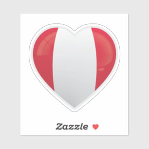 Pegatina Bandera de amor de Perú