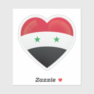 Pegatina Bandera de amor de Siria