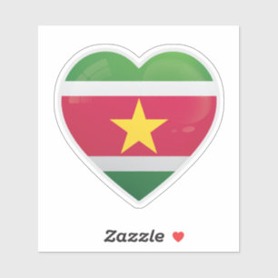 Pegatina Bandera de amor de Surinam