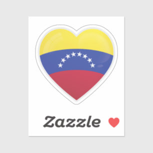 Pegatina Bandera de amor de Venezuela
