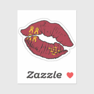 Pegatina Bandera de amor Murcia Murcia Lipstick
