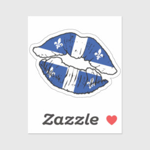 Pegatina Bandera de amor Quebec Quebecer