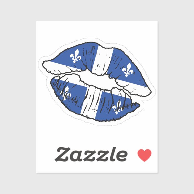 Pegatina Bandera de amor Quebec Quebecer (Hoja)