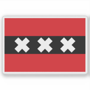 Pegatina Bandera de Amsterdam, Países Bajos