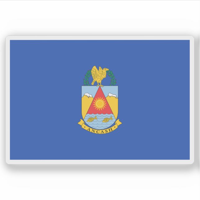Pegatina Bandera de Ancash, Perú (Anverso)