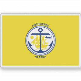 Pegatina Bandera de Anchorage, Alaska