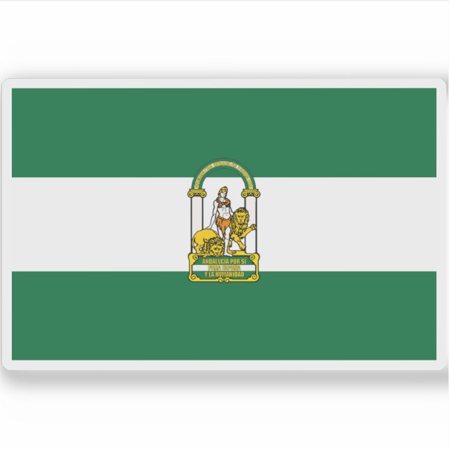 Pegatina Bandera de Andalucía (Anverso)