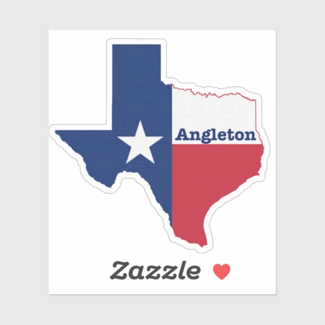 Pegatina Bandera de Angleton Texas (Hoja)