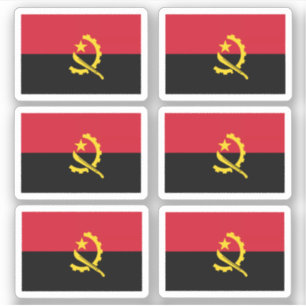 Pegatina Bandera de Angola - una colección