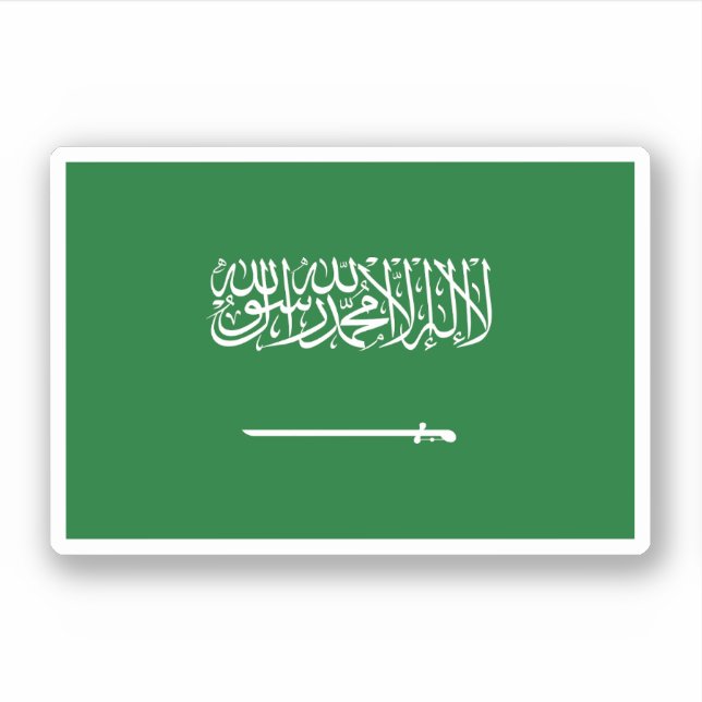 Pegatina Bandera de Arabia Saudita (Anverso)