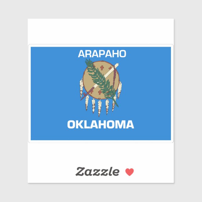 Pegatina Bandera de Arapaho Oklahoma (Hoja)