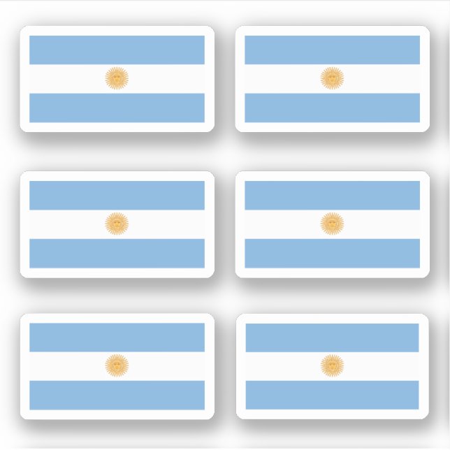 Pegatina Bandera de Argentina (Anverso)