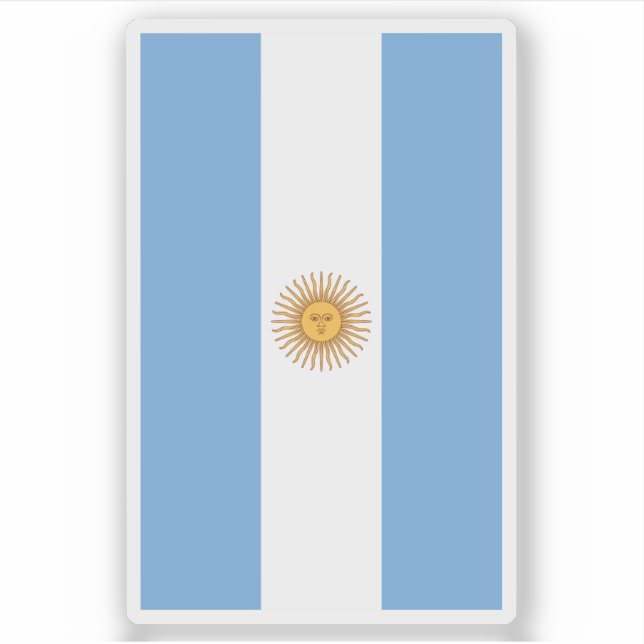 Pegatina Bandera de Argentina (vertical) (Anverso)