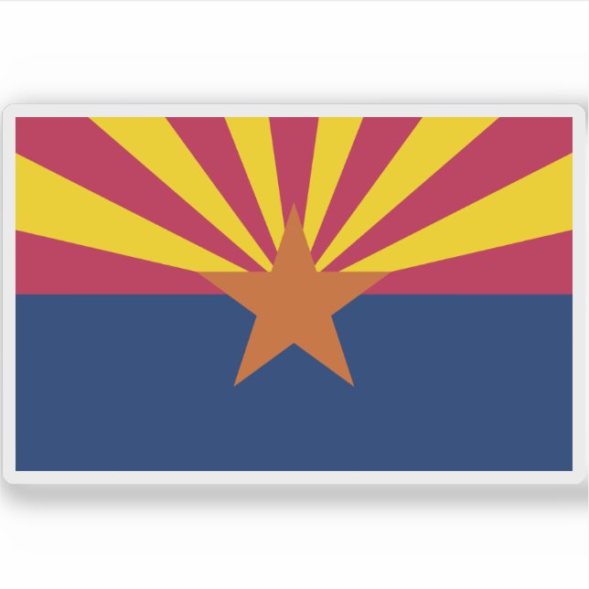 Pegatina Bandera de Arizona (Anverso)
