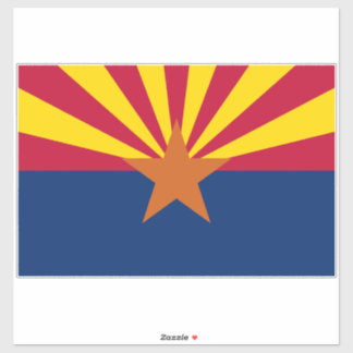 Pegatina Bandera de Arizona: Poniendo a Star Sun, el Estado