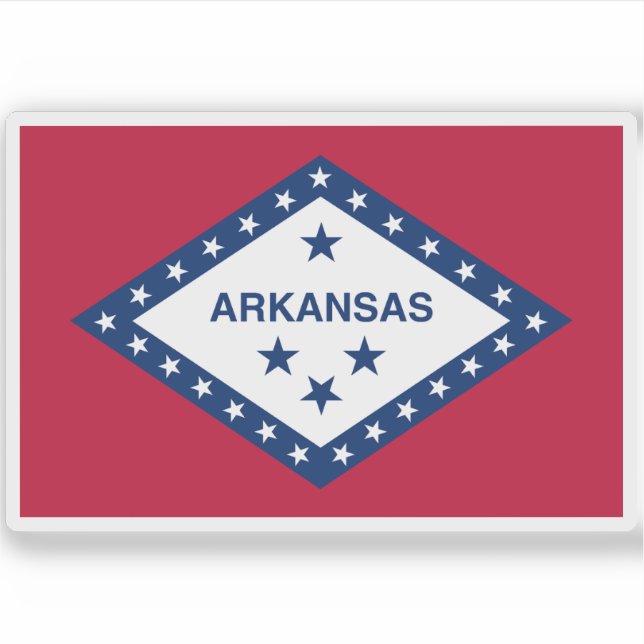 Pegatina Bandera de Arkansas (Anverso)