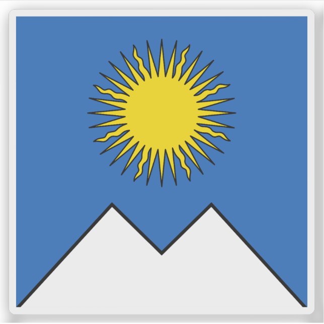 Pegatina Bandera de Arosa, Suiza (Anverso)