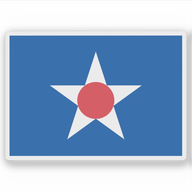 Pegatina Bandera de Asahikawa, Hokkaido, Japón (Anverso)
