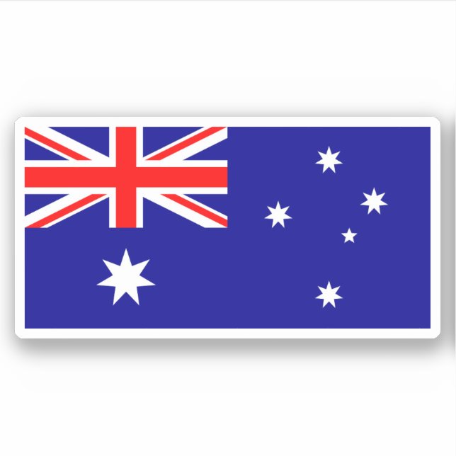 Pegatina Bandera de Australia (Anverso)