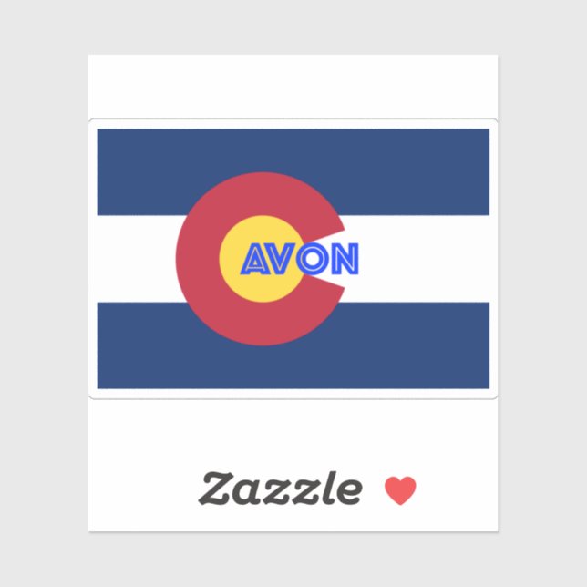 Pegatina Bandera de Avon CO (Hoja)