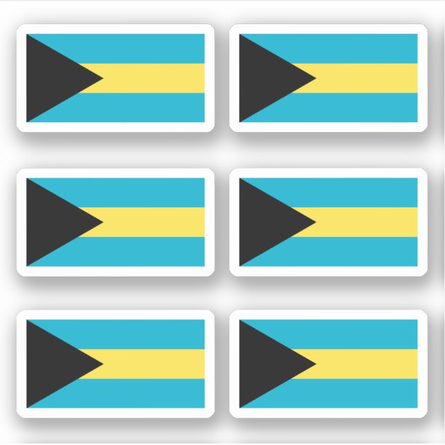 Pegatina Bandera de Bahamas (Anverso)