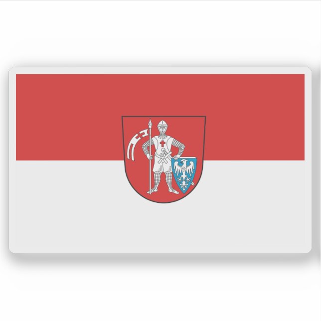 Pegatina Bandera de Bamberg, Alemania (Anverso)