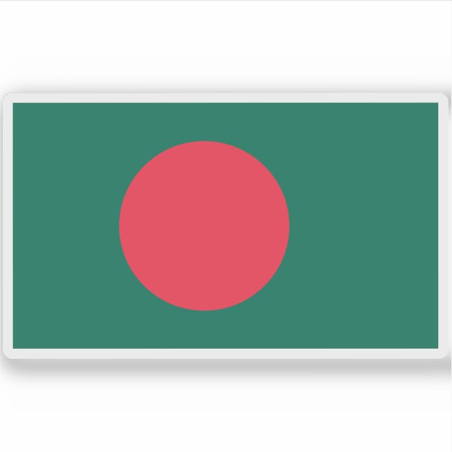 Pegatina Bandera de Bangladesh (Anverso)
