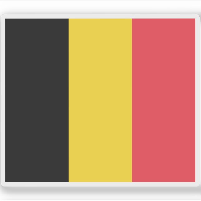 Pegatina Bandera de Bélgica (Anverso)