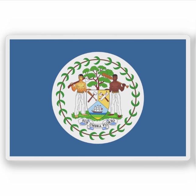 Pegatina Bandera de Belice (1950-1981) (Anverso)