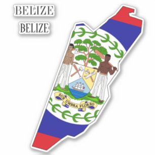 Pegatina Bandera de Belice encantadora patriótica