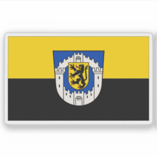Pegatina Bandera de Bergheim, Alemania