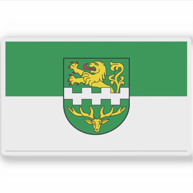 Pegatina Bandera de Bergisch Gladbach, Alemania (Anverso)