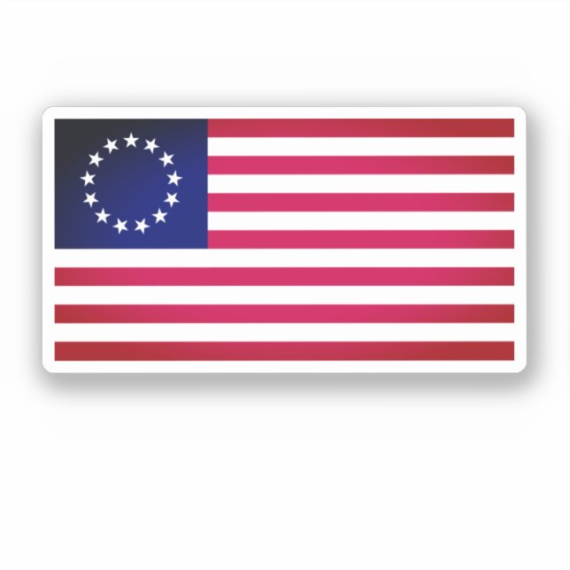 Pegatina Bandera de Betsy Ross (Anverso)