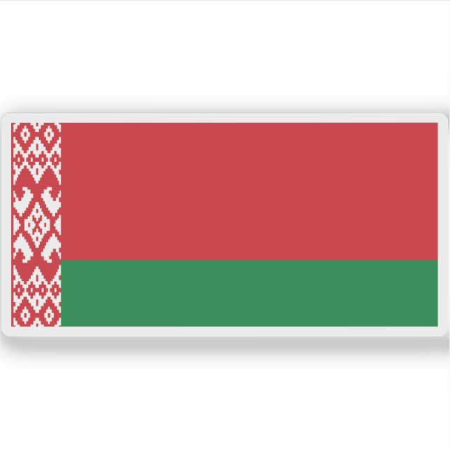 Pegatina Bandera de Bielorrusia (Anverso)