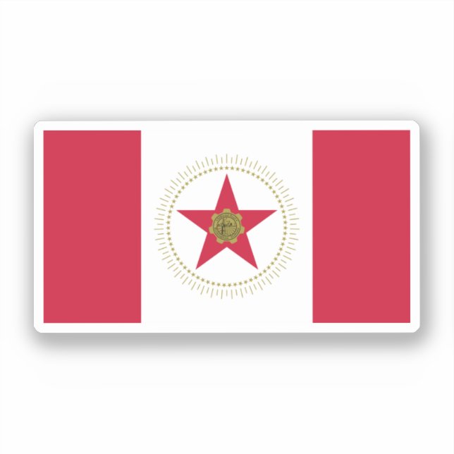Pegatina Bandera de Birmingham, Alabama (Anverso)
