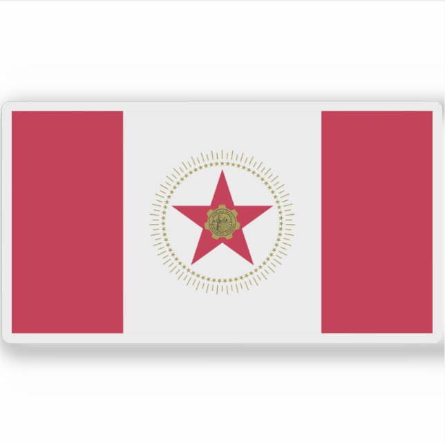 Pegatina Bandera de Birmingham, Alabama (Anverso)