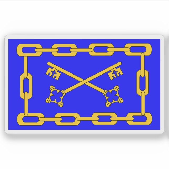 Pegatina Bandera de Birżebbuga (1993-2000), Malta (Anverso)