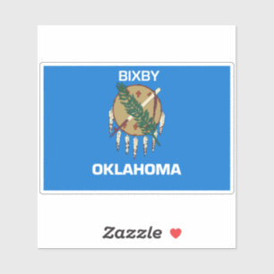 Pegatina Bandera de Bixby Oklahoma