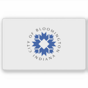 Pegatina Bandera de Bloomington, Indiana, EE. UU.