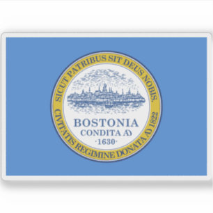 Pegatina Bandera de Boston, Massachusetts