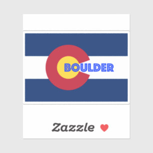 Pegatina Bandera de Boulder Colorado