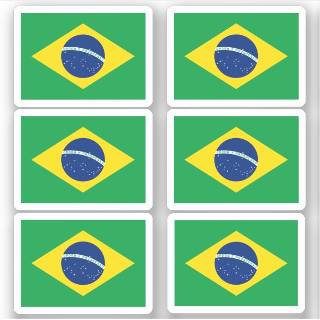 Pegatina Bandera de Brasil (Anverso)