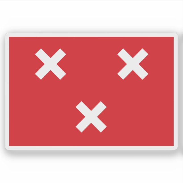 Pegatina Bandera de Breda, Países Bajos (Anverso)