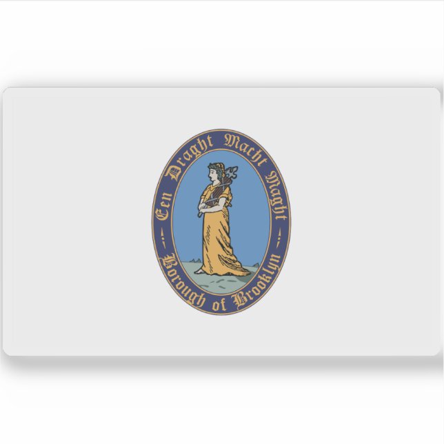 Pegatina Bandera de Brooklyn, Nueva York (Anverso)