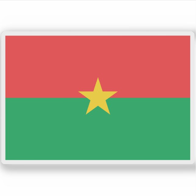 Pegatina Bandera de Burkina Faso (Anverso)