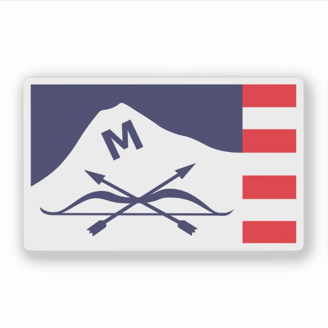Pegatina Bandera de Butte, Montana (Anverso)