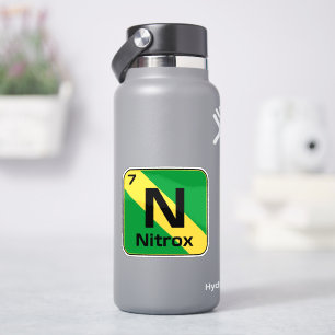 Pegatina Bandera de buzo Nitrox Tabla periódica Sticker