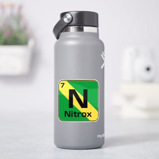 Pegatina Bandera de buzo Nitrox Tabla periódica Sticker
