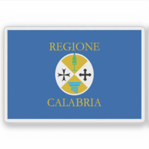 Pegatina Bandera de Calabria, Italia